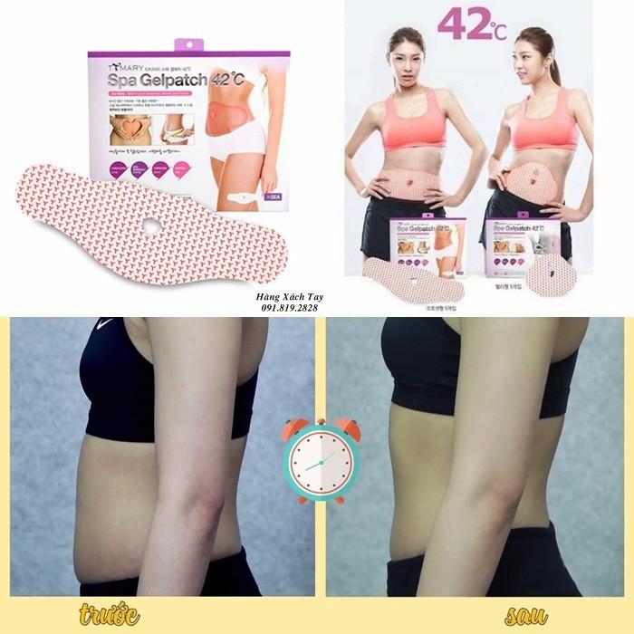 Miếng dán tan mỡ bùng Spa Gel Patch 42°C Hàn Quốc (5 miếng)