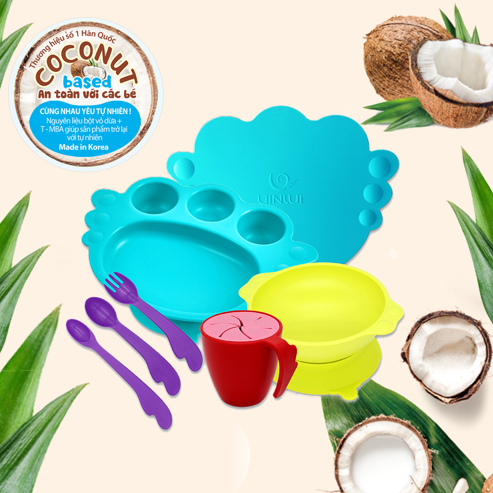 Set khay ăn dặm cho bé Uinlui 10 món - ALADDIN VINA