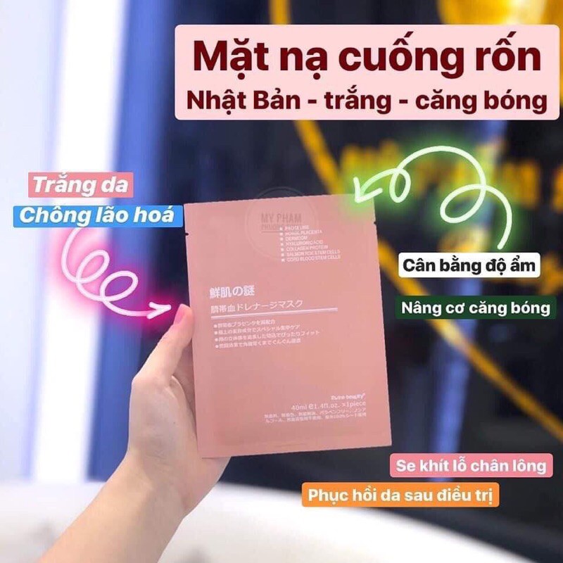 [1 miếng]Mặt nạ nhau thai cừu Nhật Bản Rwine Beauty Authentic - Lẻ 1 miếng