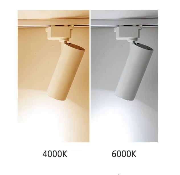 Combo 4 đèn led rọi ray ống bơ 5w + thanh ray 2m