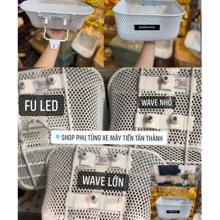 Rổ nhựa Xe máy WAVE FULED RS 100 MÀU TRẮNG