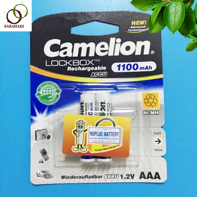 1 vỉ pin sạc aaa camelion 1100 mah, pin sạc đũa 1.2v