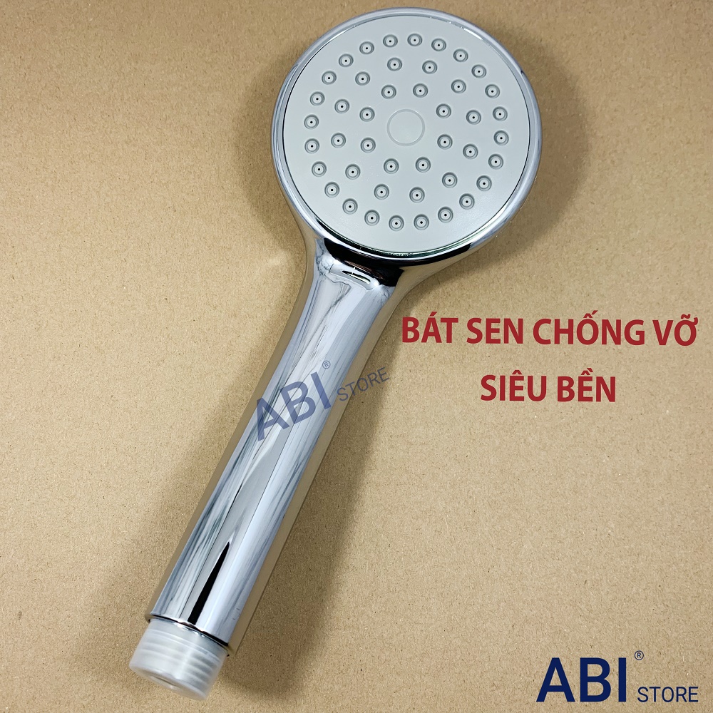 Bát sen tắm chống vỡ siêu bền, tay vòi sen mạ crome cao cấp