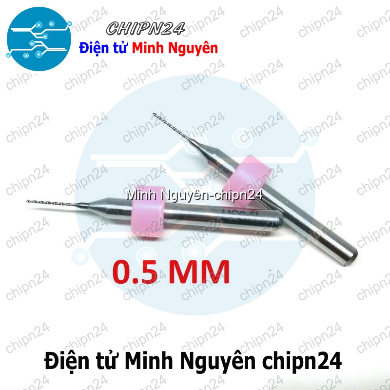 [2 cây] Mũi khoan mạch in CNC 0.5mm (Mạch điện tử, PCB)