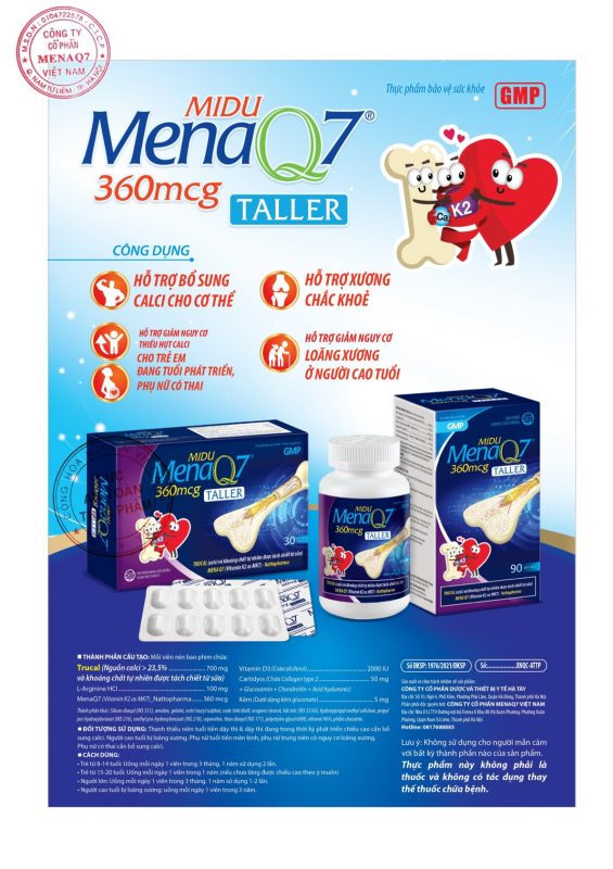 MIDU MENA Q7 360mcg lọ 30 viên