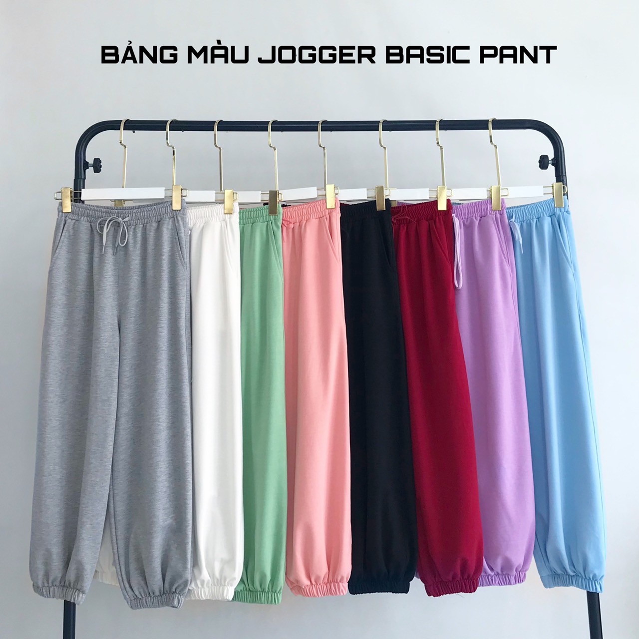 Quần Jogger Basic Pant Ulzzang Unisex Jogger Trơn Bo Lai - MM
