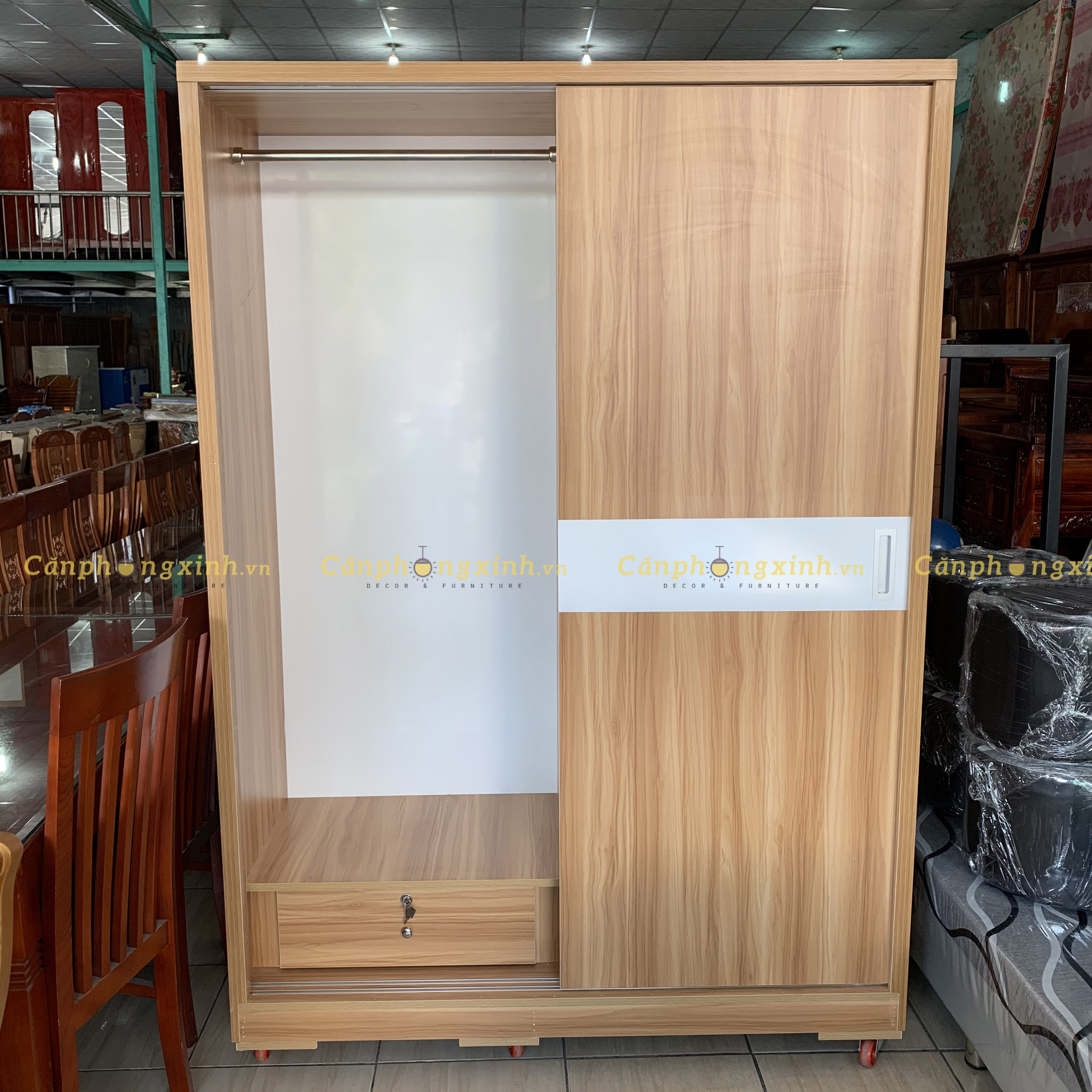 [Freeship HCM] Tủ áo cửa lùa gỗ MDF CPX-T21
