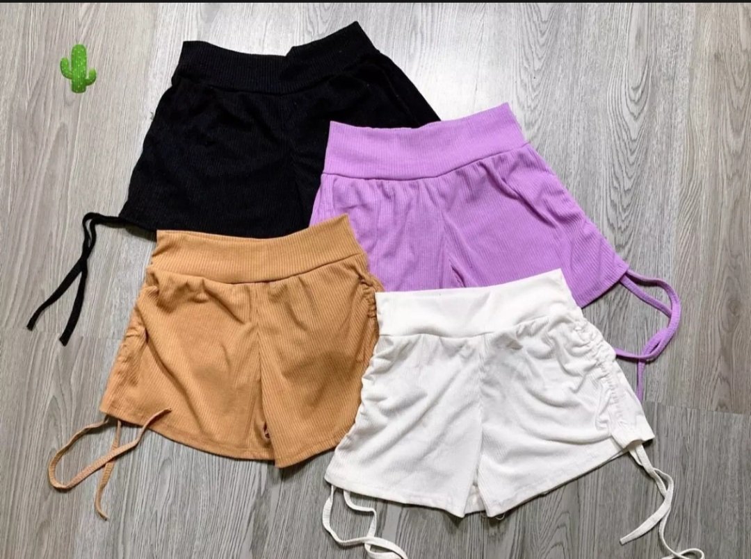 Quần short nâng mông rút dây nữ - Quần lưng cao nữ