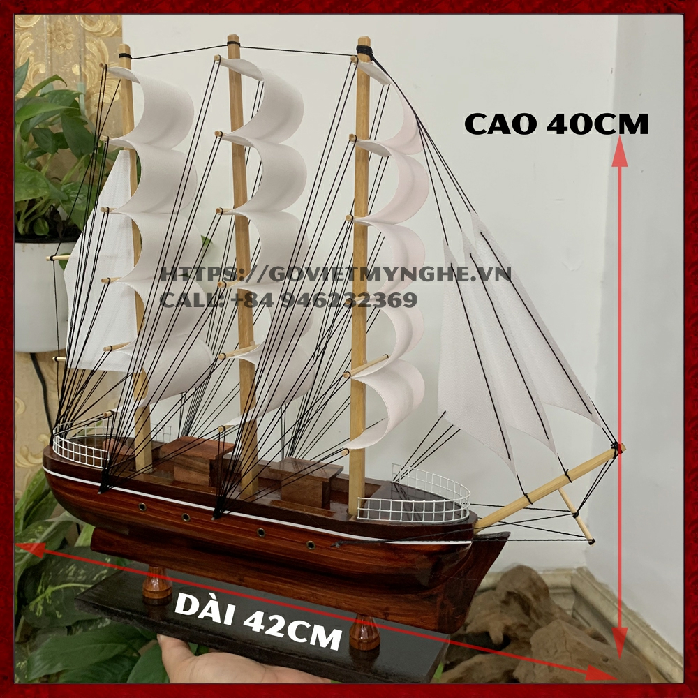 Combo 3 Mô Hình Thuyền Gỗ Chở Hàng France II