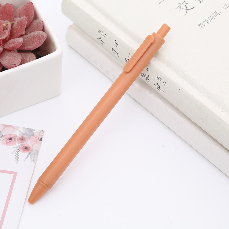 Bút ngòi bi - mực đen - 0.5mm màu pastel - bút/ viết tiện dụng 14.5cm