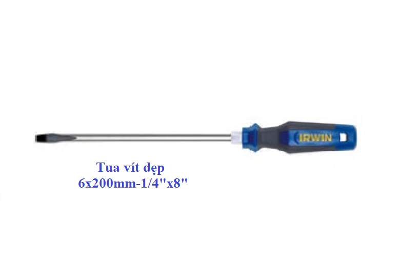 1 x Tua vít dẹp 6x200mm-1/4"x8" Irwin T9097803