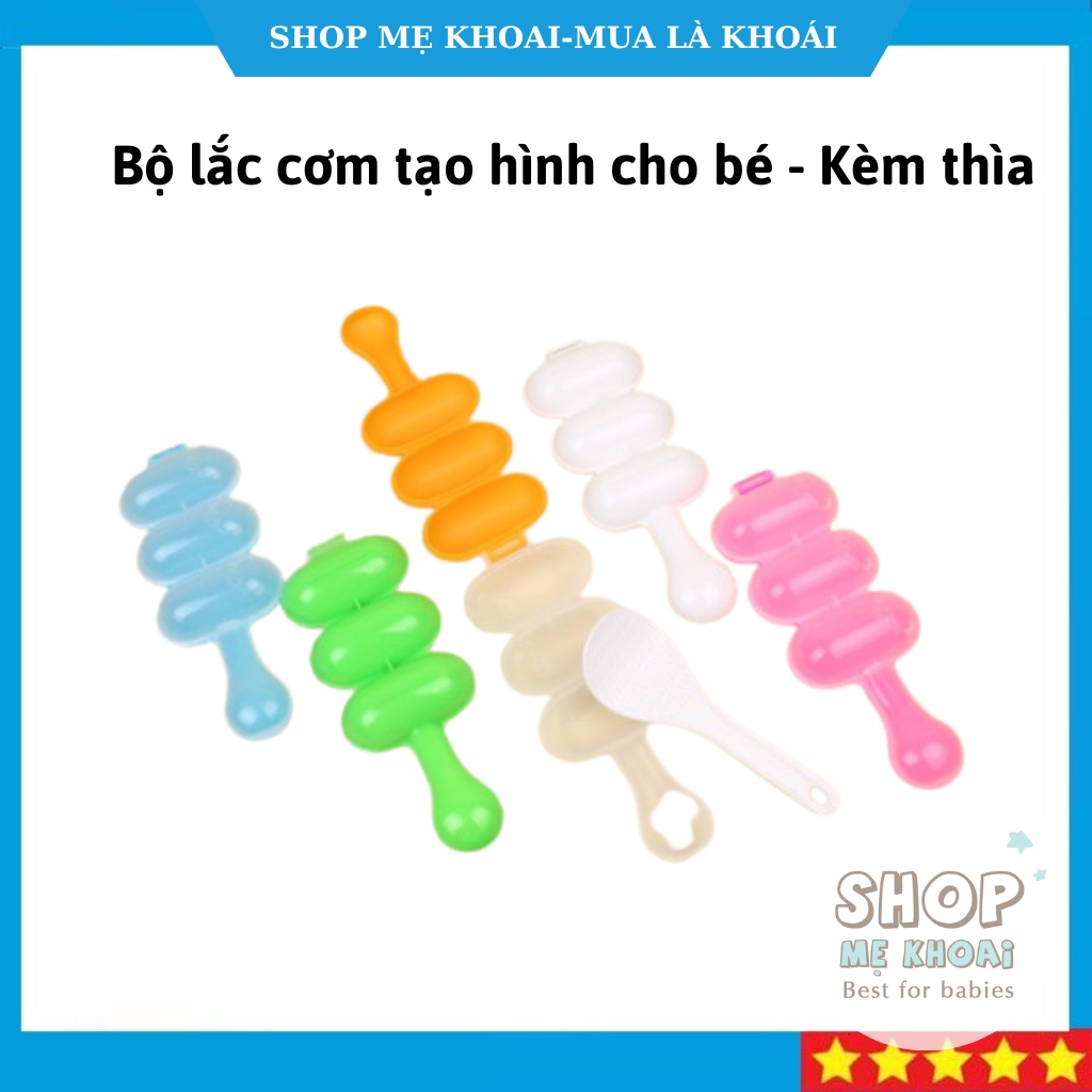 Khuôn Lắc Cơm Tặng Kèm Thìa Cho Bé Ăn Dặm