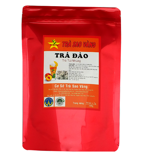 Trà đào túi lọc sao vàng gói 50 túi x 2g