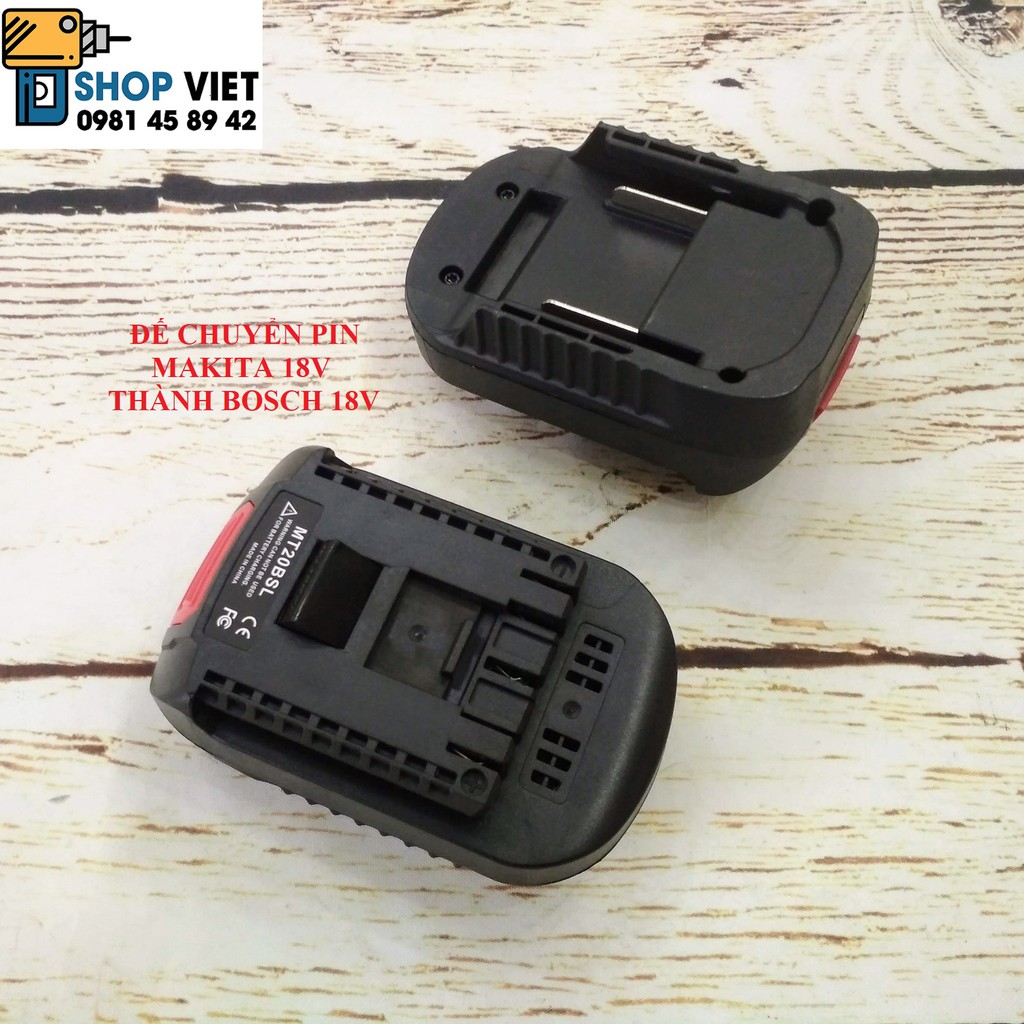 Sv đế chuyển pin makita 18v thành pin bos.ch 18v