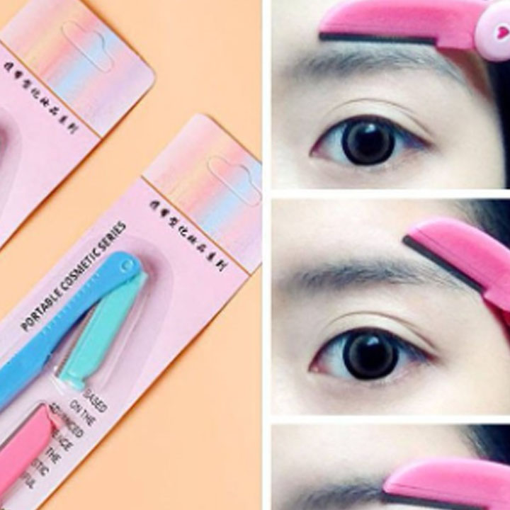 Dao cạo lông mày ailin sắc bén , dụng cụ tỉa lông mày, tóc mái , dao cạo lông mày đa năng bằng thép không gỉ gấp gọn được tiện lợi