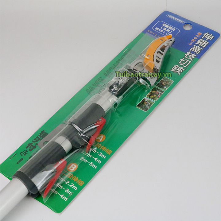 Kéo cắt cành trên cao hái quả 3 đoạn dài 5m - K62