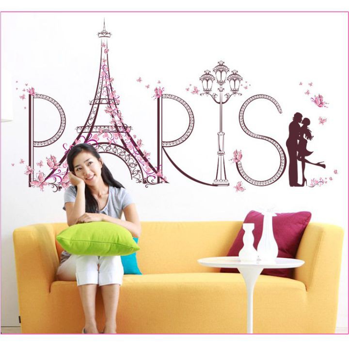 [HCM]Decal Dán Tường Paris Tình Yêu - Msp: Dkn045