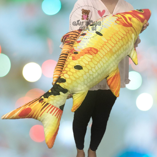 GẤU BÔNG CÁ CHÉP NHỒI BÔNG ĐỒ CHƠI CÁ CHÉP NHỒI BÔNG SIZE LỚN GẤU BÔNG 3D CHO BÉ
