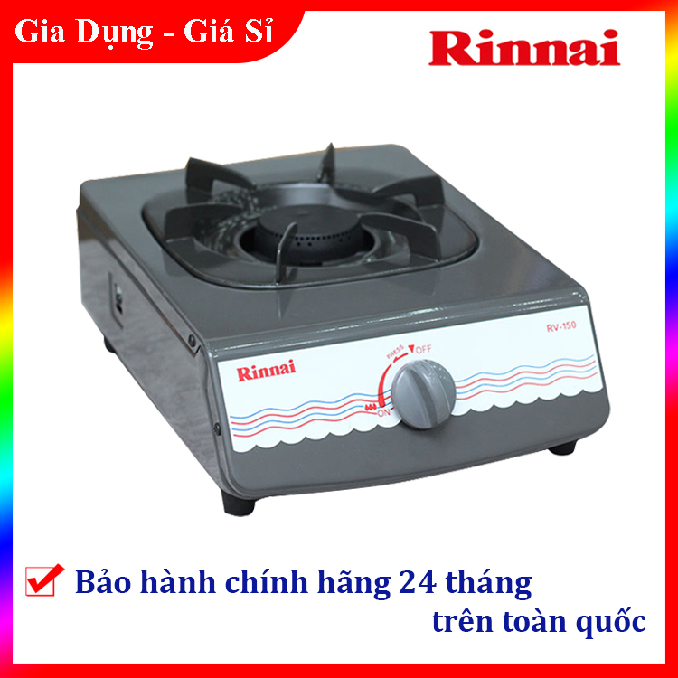Bếp gas đơn rinnai rv-150g- màu xám - thiết kế nhỏ gọn