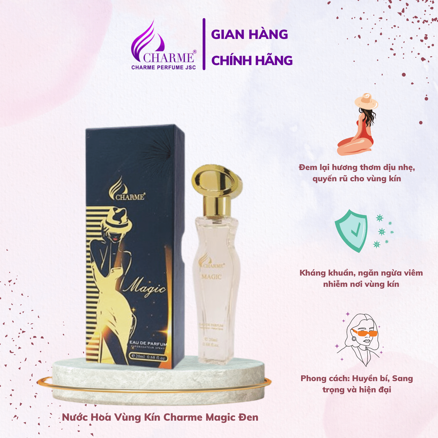 Perfume private charme magic mysterious black 20ml