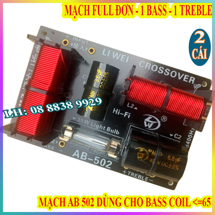 Cặp mạch phân tần 2 loa nhập khẩu cao cấp ab-502 - full đơn - giá 2 mạch