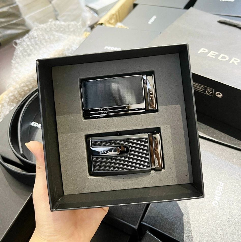 Thắt lưng nam 2 mặt PEDR0 fullbox túi giấy hãng