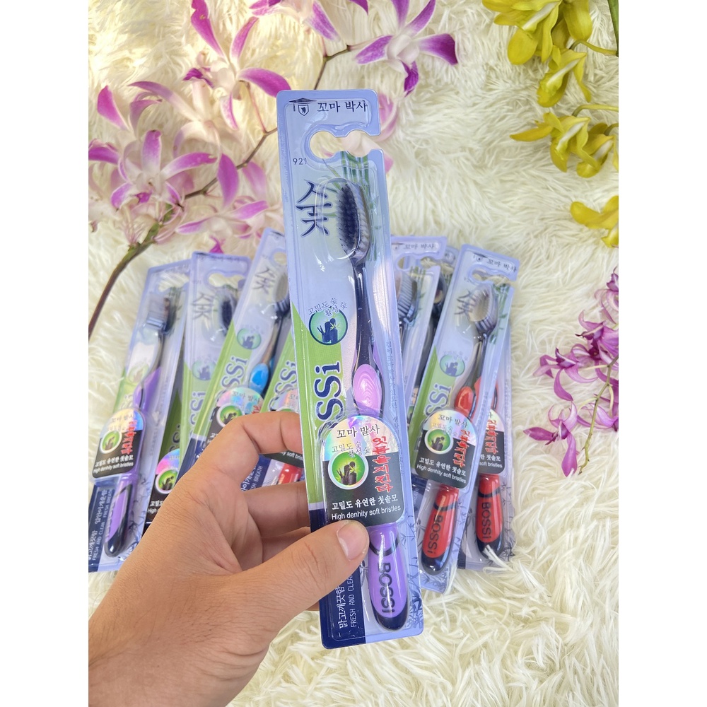 [Ảnh thật] BÀN CHẢI ĐÁNH RĂNG THAN TRE BOSSI HÀN QUỐC