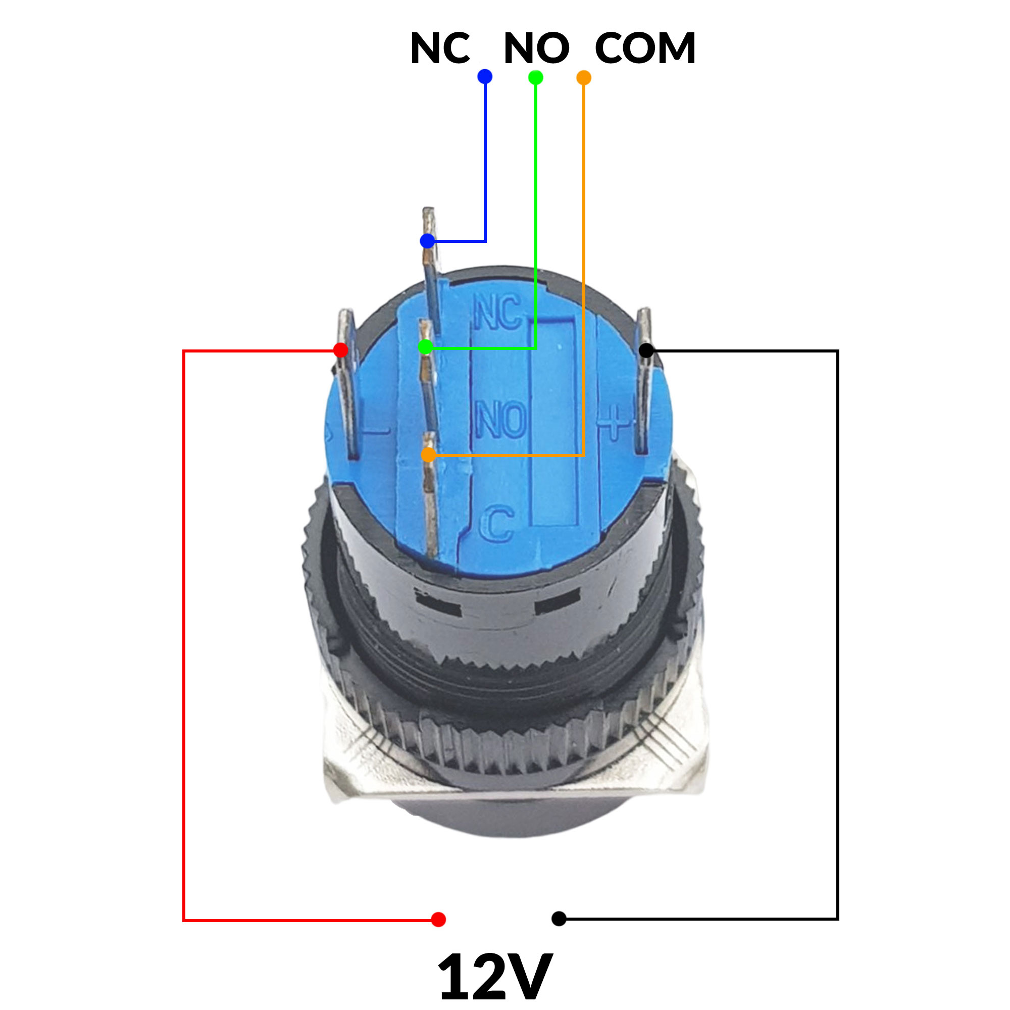 Nút nhấn có đèn AL6-M 12V