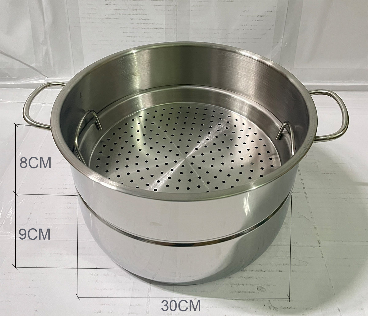 30cm multi-function stainless steel steamer | steaming, cooking, boiling...