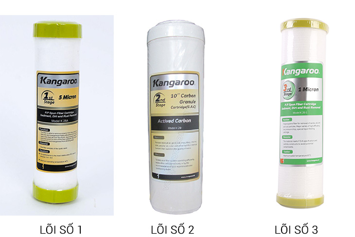 Bộ 3 Lõi Lọc KANGAROO 1,2,3