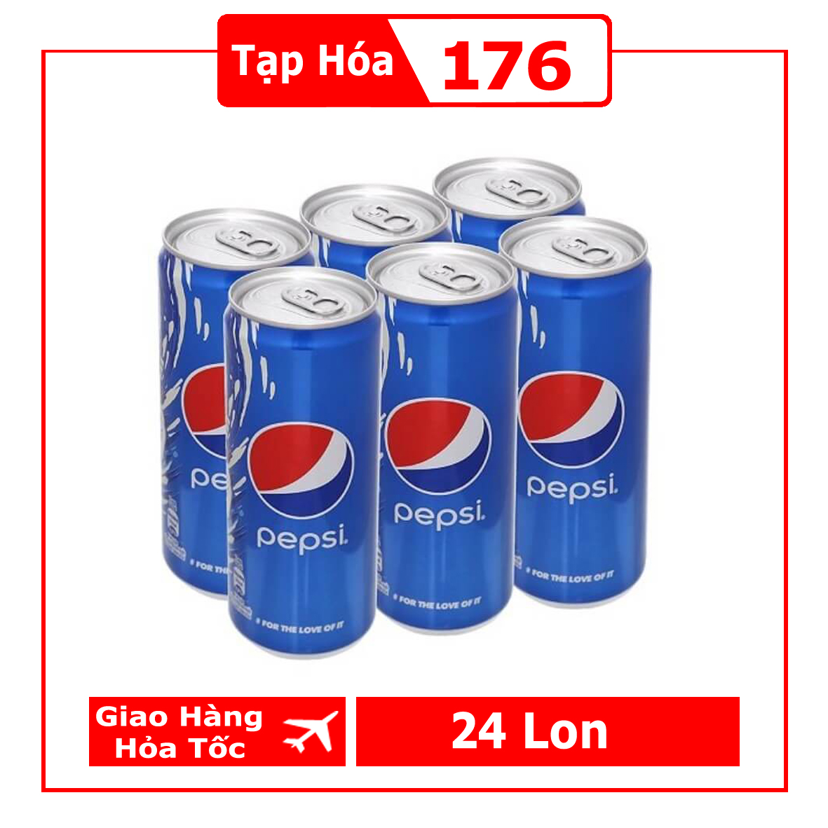 Thùng Nước Ngọt Có Gaz Pepsi Lon mẫu thường 320ml lon