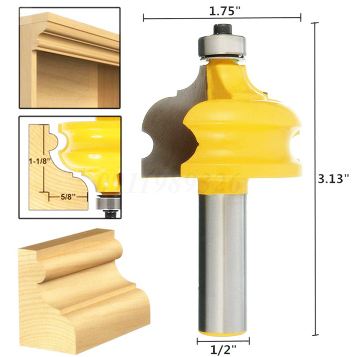 Mũi phay gỗ mũi soi phào chỉ nóc tủ cốt 12.7mm