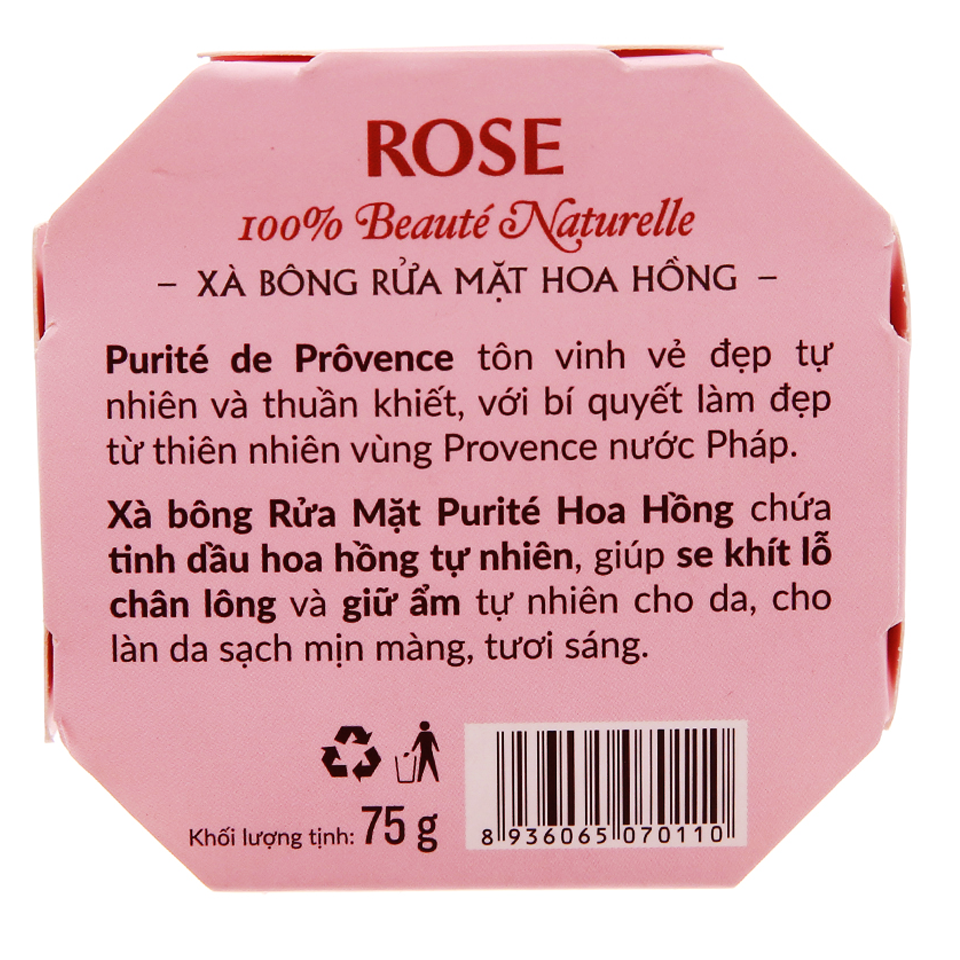 Xà Bông Rửa Mặt Purité sáng mịn 75g