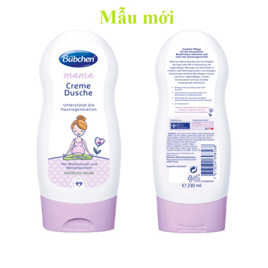 Bubchen - Sữa tắm Bubchen Mama chống rạn da dành cho bà bầu 230ml