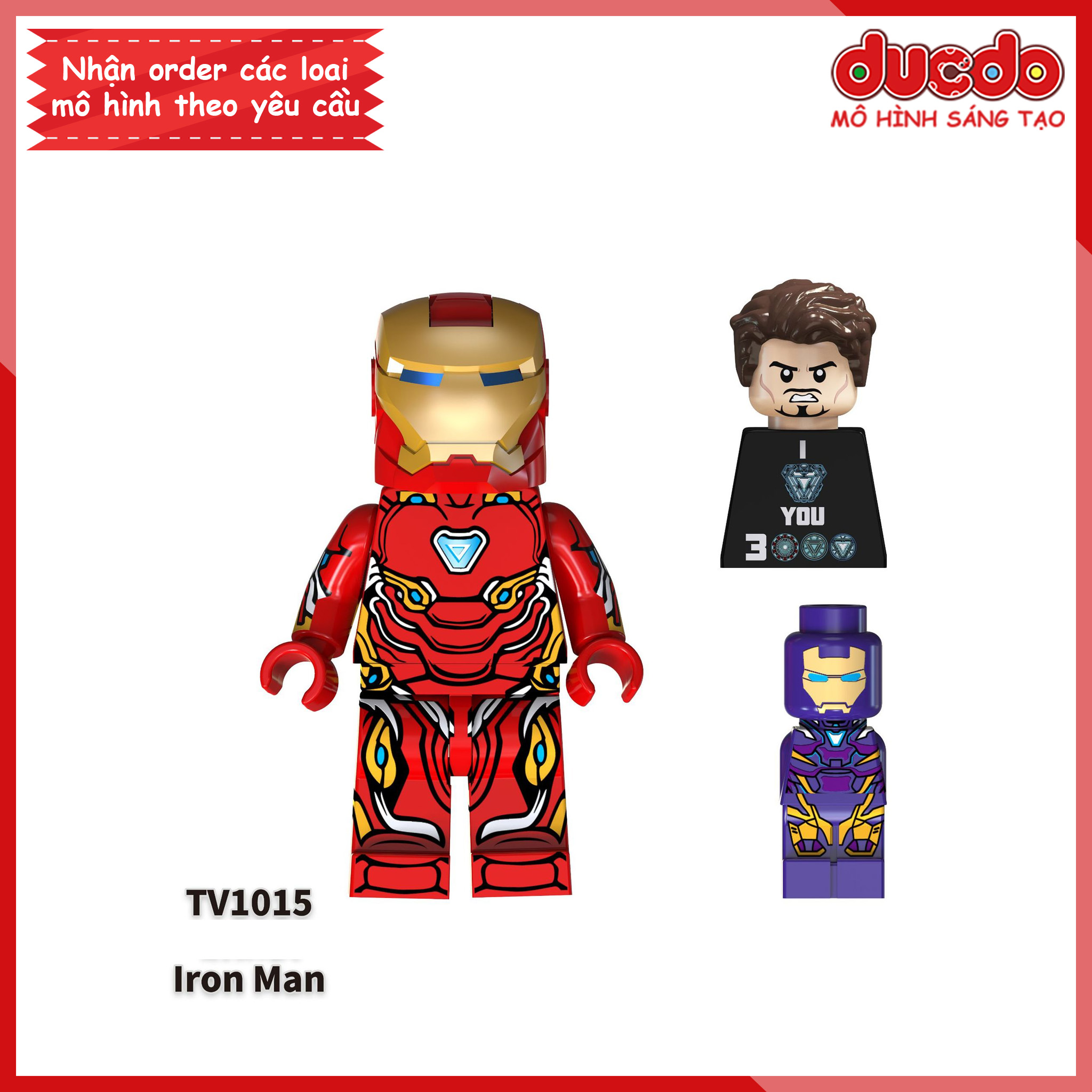 Minifigures các nhân vật trong Marvel Iron Man, Spider Man, Thor - Đồ chơi Lắp ghép Xếp hình Mini Mô hình TV6202