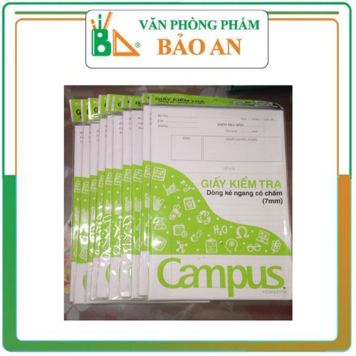 Giấy Kiểm Tra Campus Có Chấm (1 Túi/ 25 tờ / Đôi)