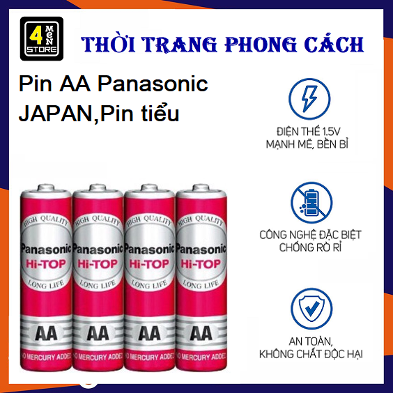 [HCM]⚡ Set 2  Viên Pin AA Panasonic Đỏ - Combo 2 Viên Pin 2A Panasonic Đỏ JAA R6DT 4S/ ⚡