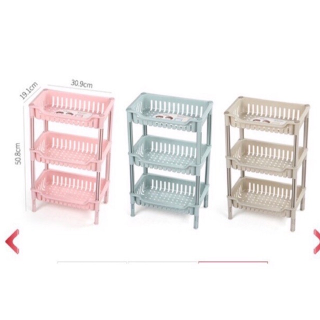 Kệ 3 tầng chữ nhật nhựa mini
