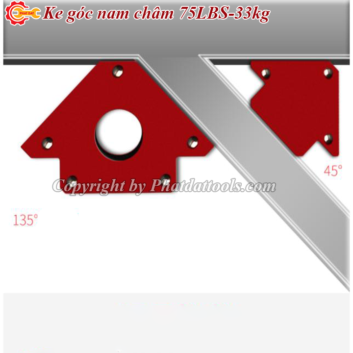 Ke góc nam châm 75LBS - 33kg