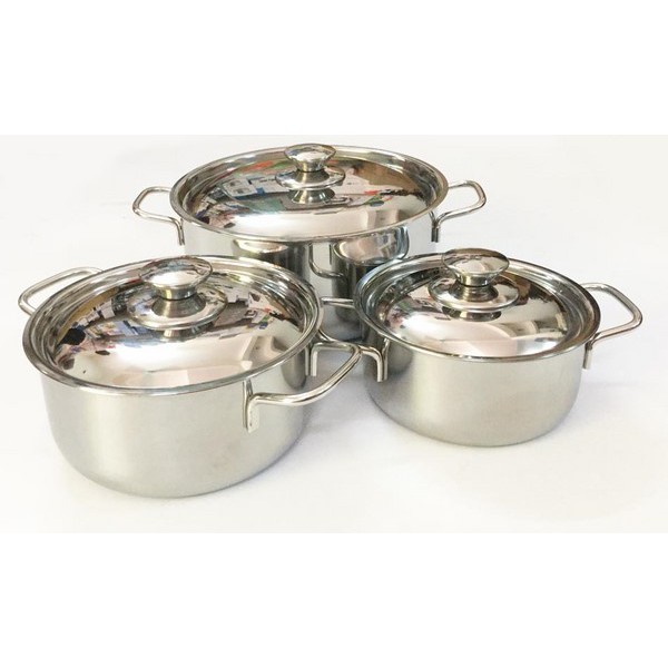 ⛔GIADUNGHOALONG⛔ Bộ nồi SHARP inox cao cấp (BỘ 3 NỒI)
