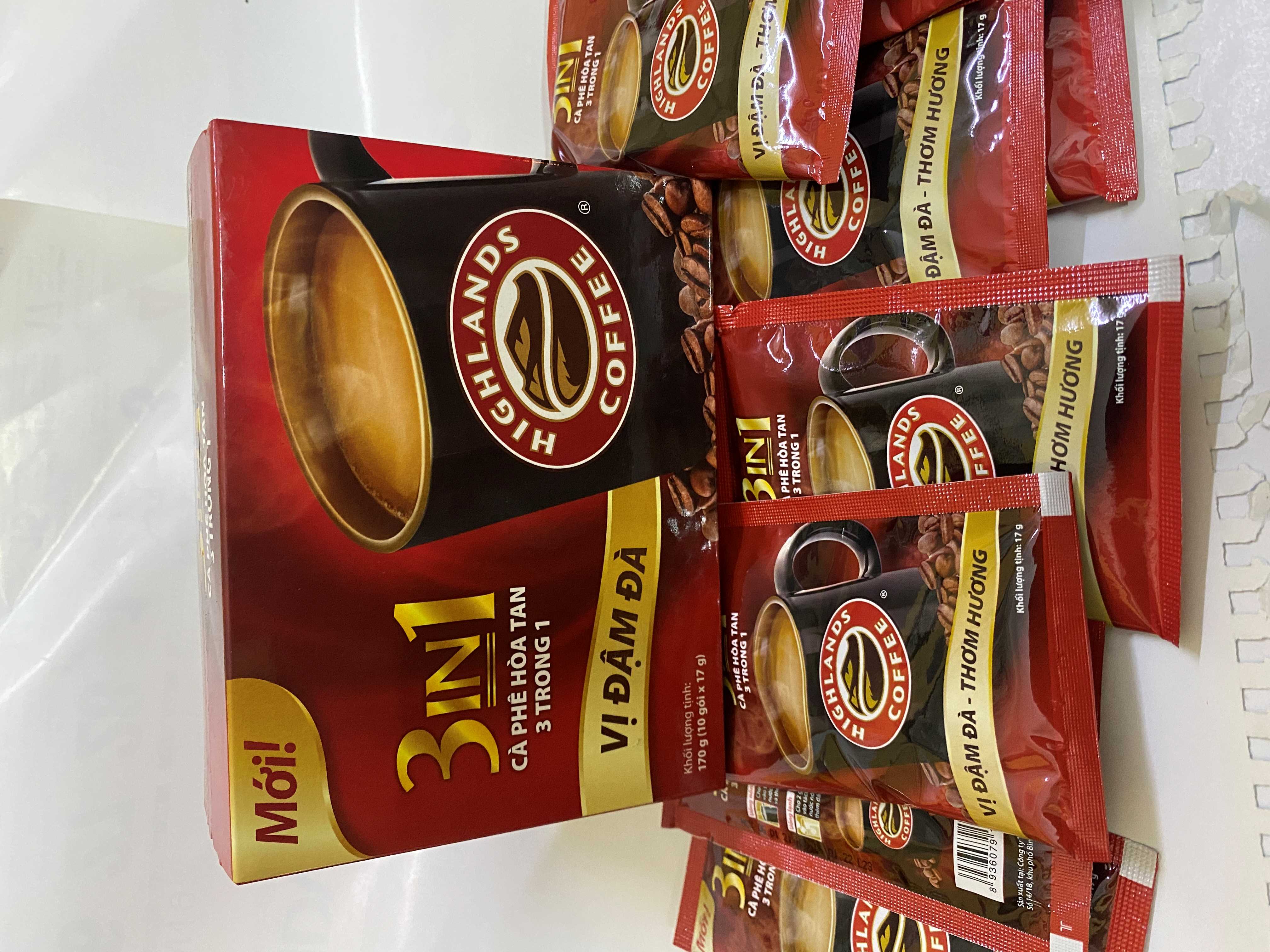 HIGHLANDS CÀ PHÊ HÒA TAN 3 TRONG 1 170g (10 gói x 17g)