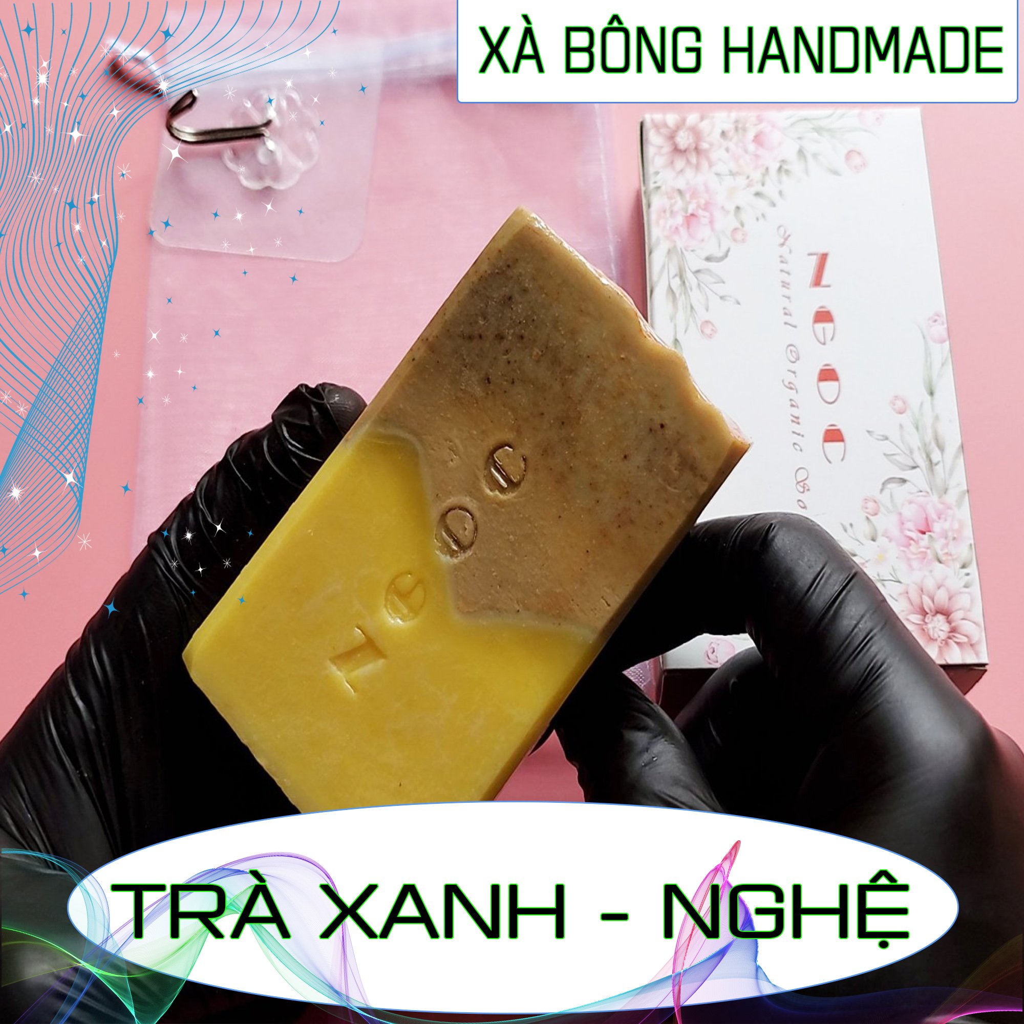 Xà phòng Nghệ Trà Xanh Handmade