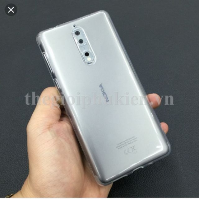 Ốp lưng dẻo cho nokia 8 silicon trong suốt