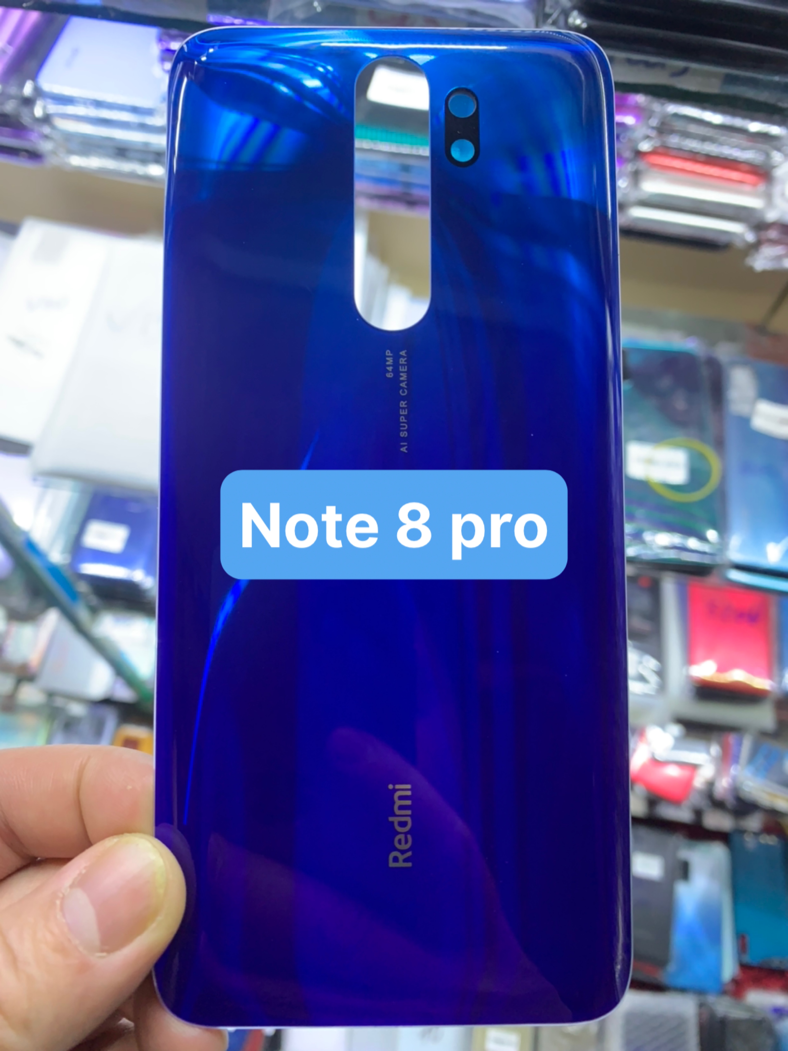 Kính lưng xiaomi redmi note 8 pro