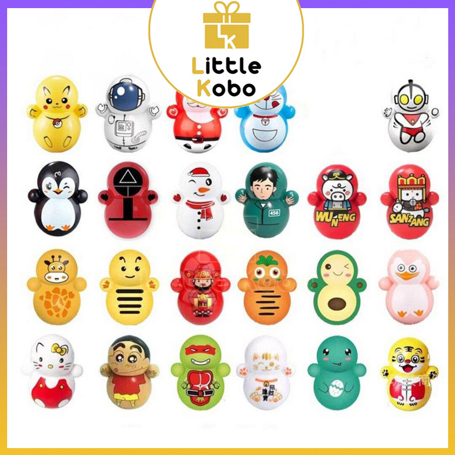 Đồ Chơi Lật Đật Mini Doraemon Cho Bé Cute Dễ Thương Phi Hành Gia Hello Kitty Ninja Squid Game Đồ Chơi Trẻ Em Trí Tuệ