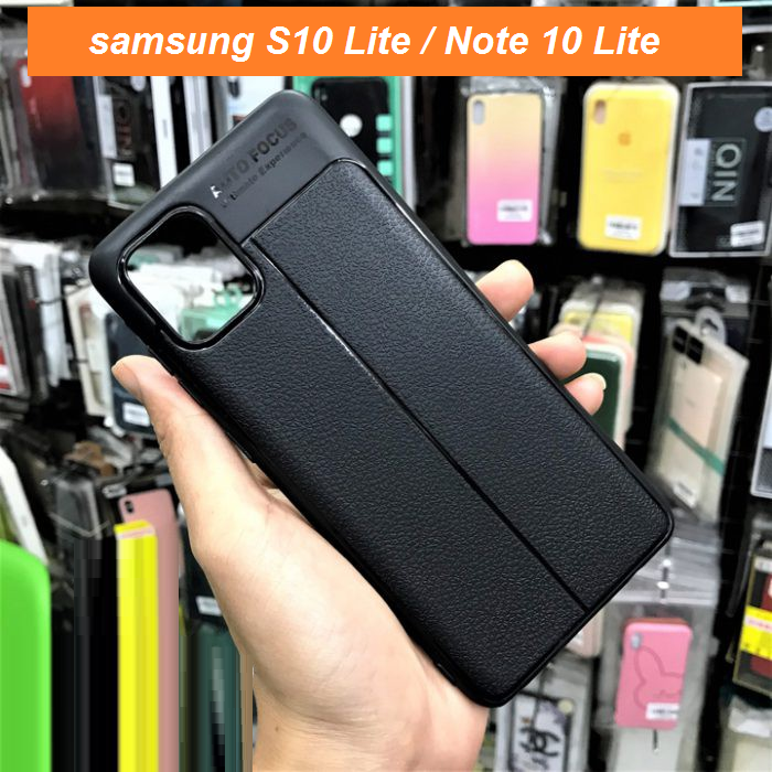 Ốp lưng dẻo giả da Autofocus cho samsung S10 Lite / Note 10 Lite