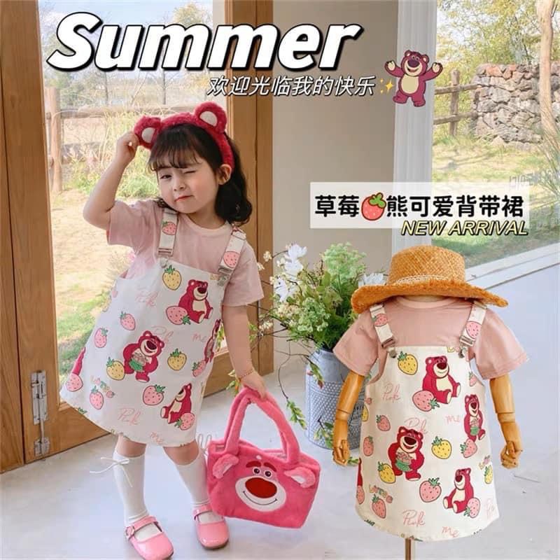Váy yếm Jean bé gái Sun  Moon NK241  SUN  MOON