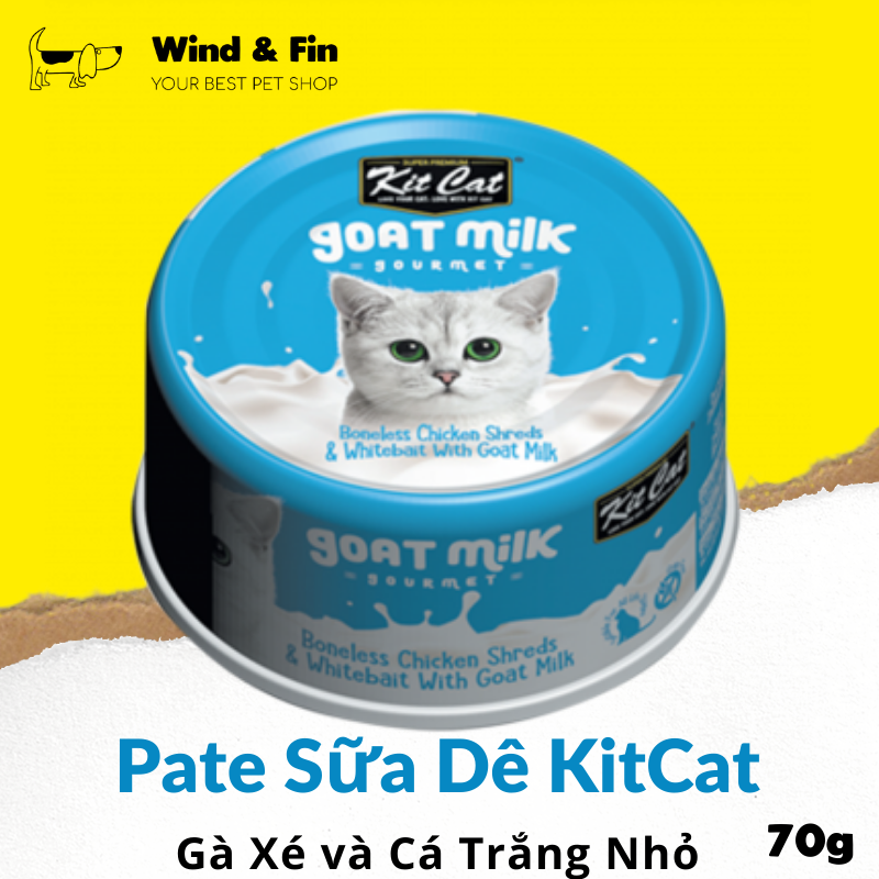Pate Cho Mèo KitCat Thịt Gà và Sữa Dê 70g
