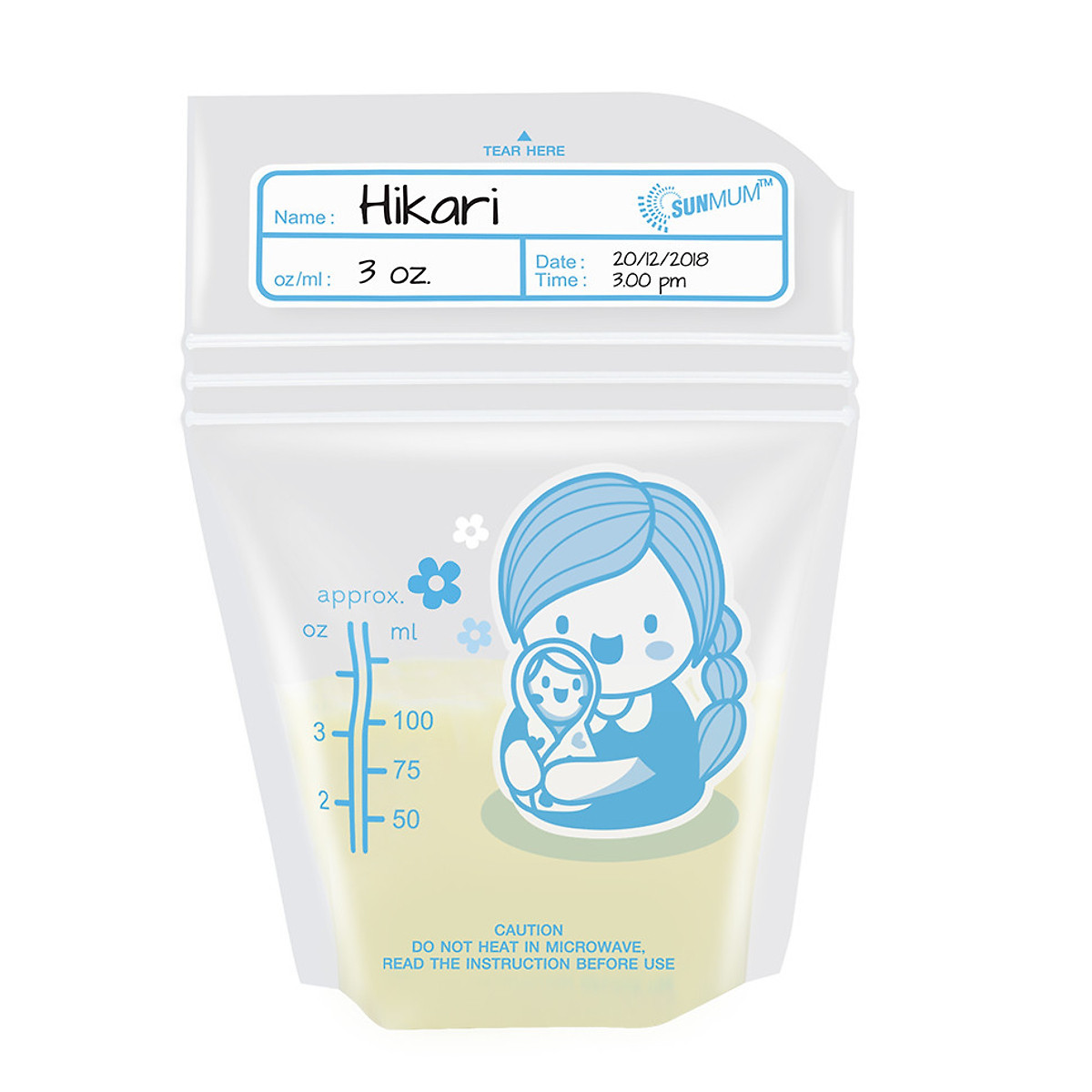 Túi Trữ Sữa Mẹ 100ml SUN ( Hộp 30 Túi )
