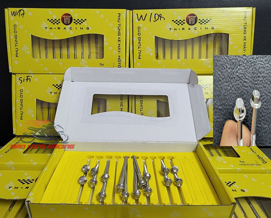 Salaya THracing THÁI Bộ ốc lốc máy Inox 304 gắn xe máy,Winner,Exciter,Sirius,Sonic,Wave,Dream,Vario,Future 125,Raider Satria....Full Hộp Giấy Cao Cấp